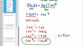 MAP4C Solving Exponential Applications