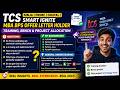 TCS Ninja Prime Digital Smart Ignite MBA BPS Offer Letter Holder Training, Bench, Project Allocation