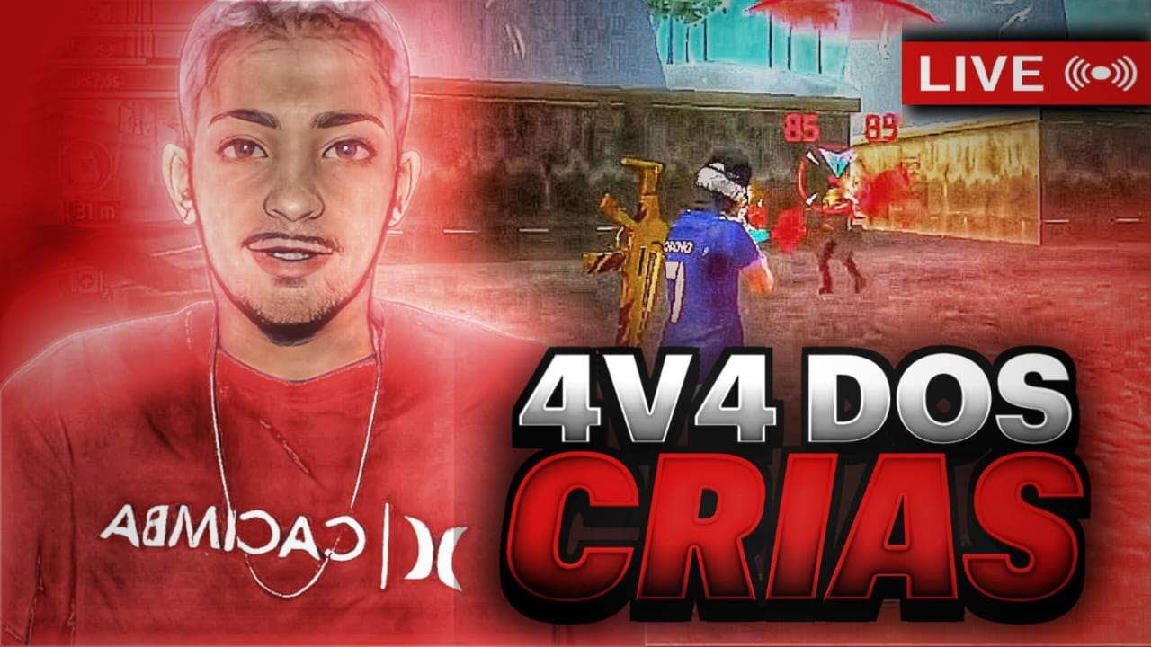 FREE FIRE AO VIVO💥4X4 DOS INSCRITOS🍀RUMO A 1K 