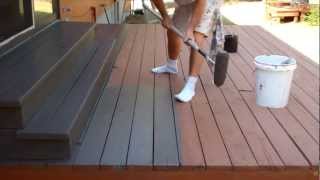 Exterior Painting Step 9: Staining the Deck