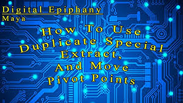 Maya Tutorial:  How To Use Duplicate Special, Extrude, and Move Pivot Points