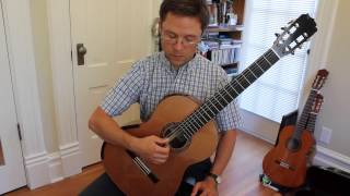 lesson: beginner cross string exercises for classical guitar