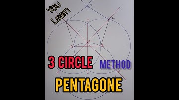How to draw Pentagon by three circle method |engineering drawing | hindi