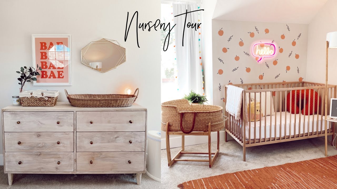 BABY GIRL NURSERY TOUR 👼🏼🤍 | BABY ROOM TRANSFORMATION - YouTube