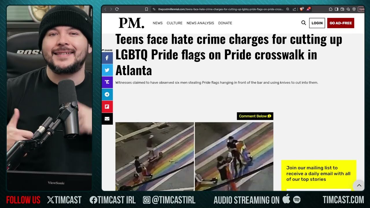 Teens Face HATE CRIME Charges For Cutting Up PRIDE FLAGS, Communism Is Becoming LAW In The US