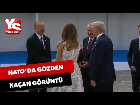 Erdoğan, Trump ve Aliyev'in dikkat çeken görüntüsü