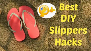 Diy Slippers From Flip Flopsslippers Hacksold Sandals Idea