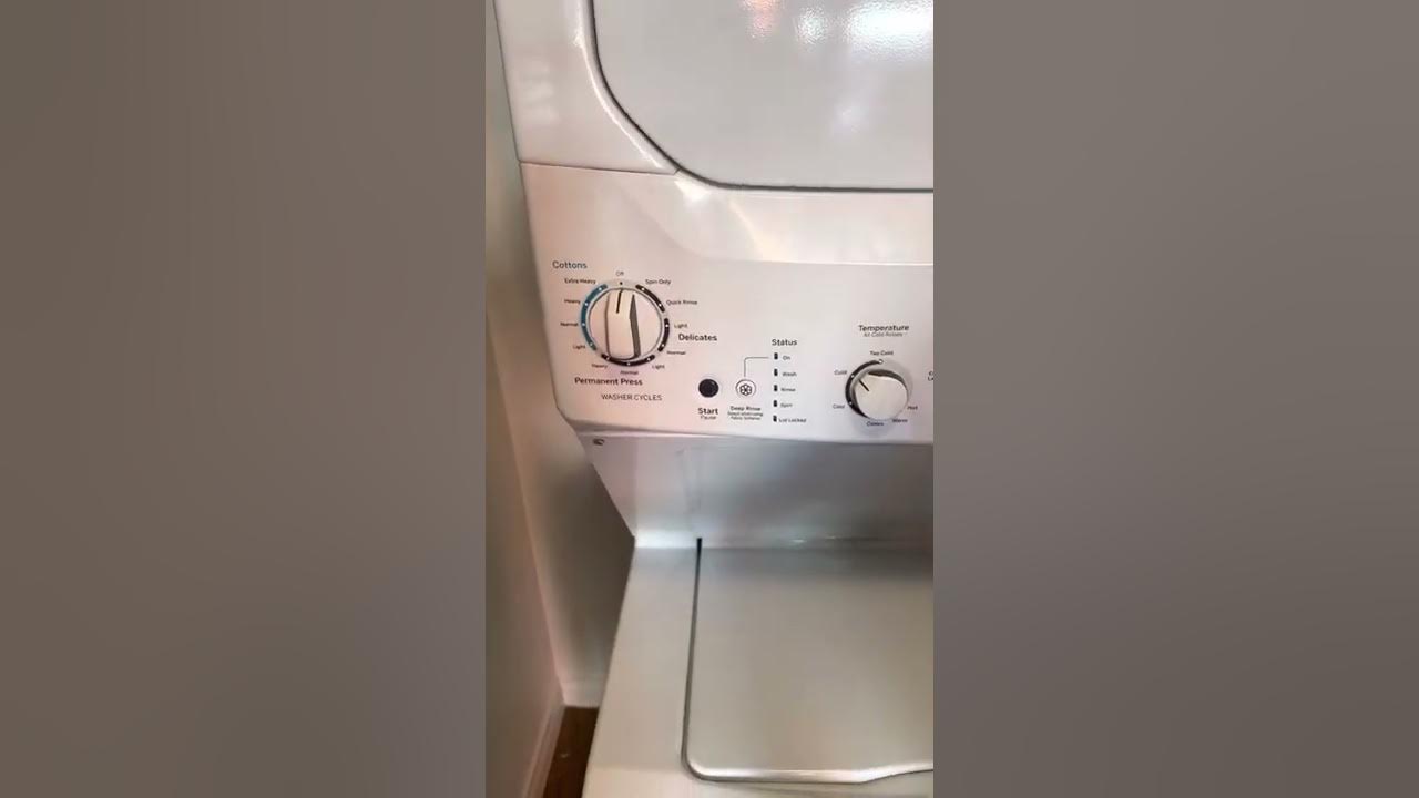 GE STACKED WASHER DRYER COMBO YouTube