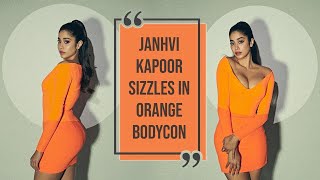 Janhvi Kapoor Sizzles In Orange Bodycon