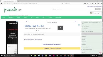 Can a class be declared protected? - javapedia.net