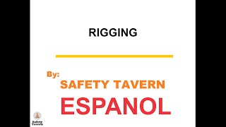 Rigging User 2020, OSHA 1926, Safety Tavern En Espanol