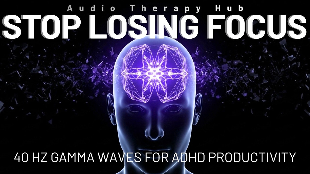 Cognitive Control | 40 Hz Gamma Waves for ADHD Productivity | Executive Function Soundscape | 1 Hour