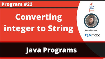 Java program to convert an integer to String