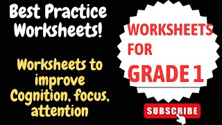 Worksheets For Grade 1 | Worksheets To Build Attention, focus and Cognition @letsconquerautism5607