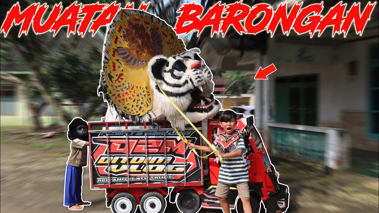 dimas vs barongan!! misi dimas selamatkan teman nya, truk ditdim muatan ...