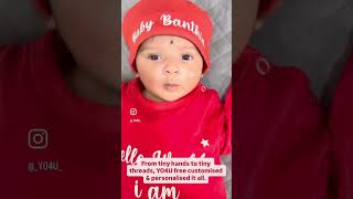 New Born Baby Customised & Personalised Bodysuit With Cap