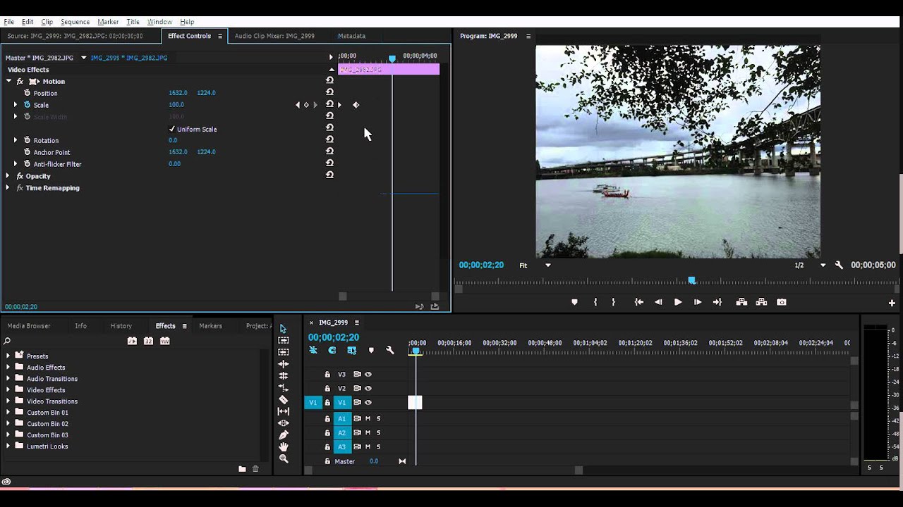 How To Zoom into Images/Video in Adobe Premiere Pro CS6 / CC