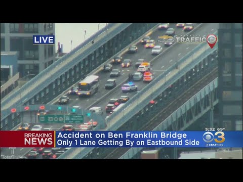 Accident Blocking Traffic On Ben Franklin Bridge