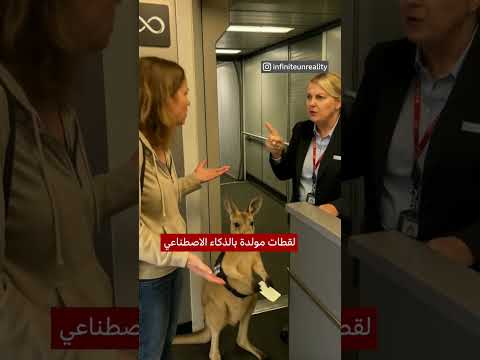 انتشر على وسائل التواصل فيديو لكنغر برفقة صاحبته يحمل بطاقة صعود للطائرة…فما قصة هذا المقطع؟