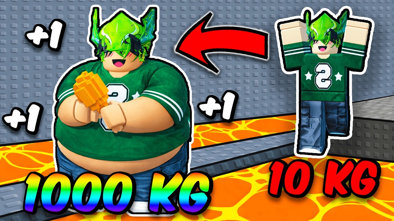 1 SANİYE = 1 KİLO! Dünyanın En ŞİŞKO İnsanı OLDUM! 🍔 - Roblox