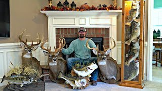 Man Cave Tour!! | All My Fish and Deer Mounts