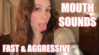 ASMR | Fast \& Aggressive Mouth Sounds W\/ Hand Movements