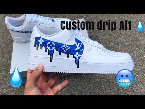 Custom Nike Air Force 1 - LV Inspired Drip Customs - Killer Crep Customz