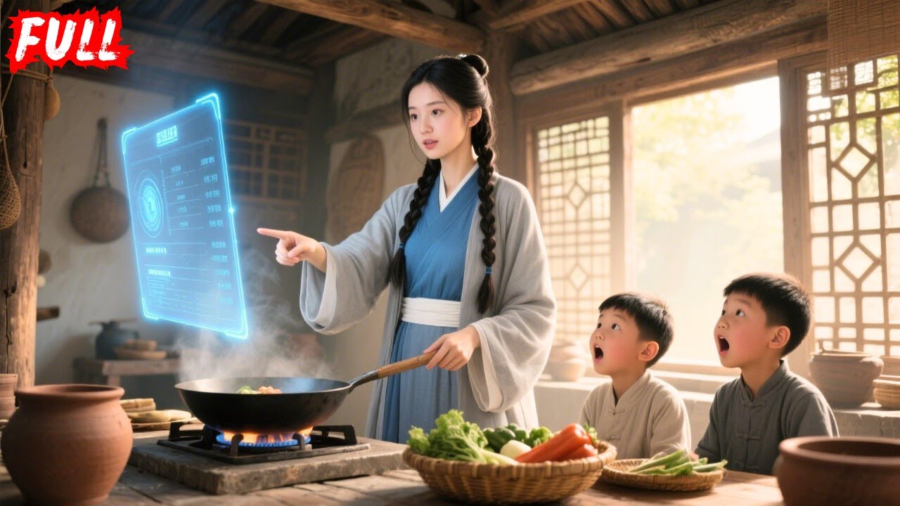 La campeona de cocina viaja en el tiempo a una era de escasez y acaba siendo madre de tres hijos