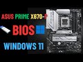 How to Enter BIOS on ASUS Prime X670-P &amp; Install Windows 11💻⚡