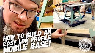 Build An Easy Low Profile Mobile Base For Your Shop Tools!