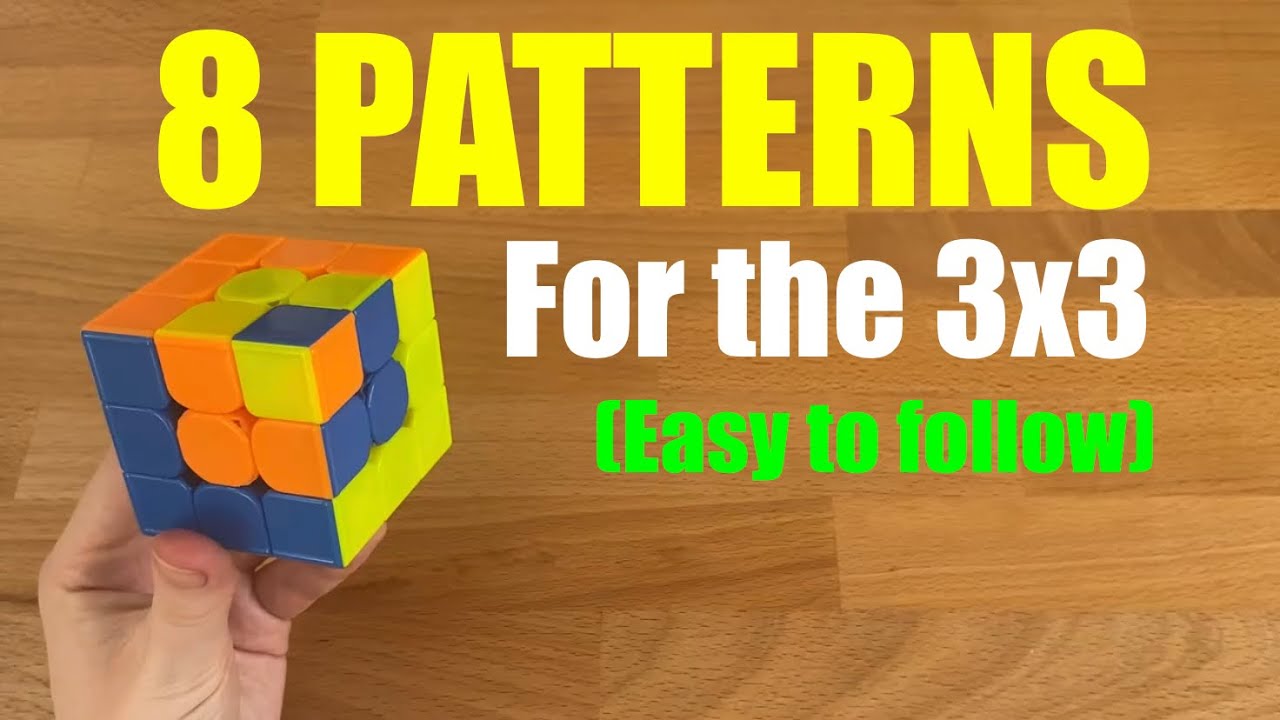 8 Simple 3x3 Patterns! (easy to follow) - YouTube