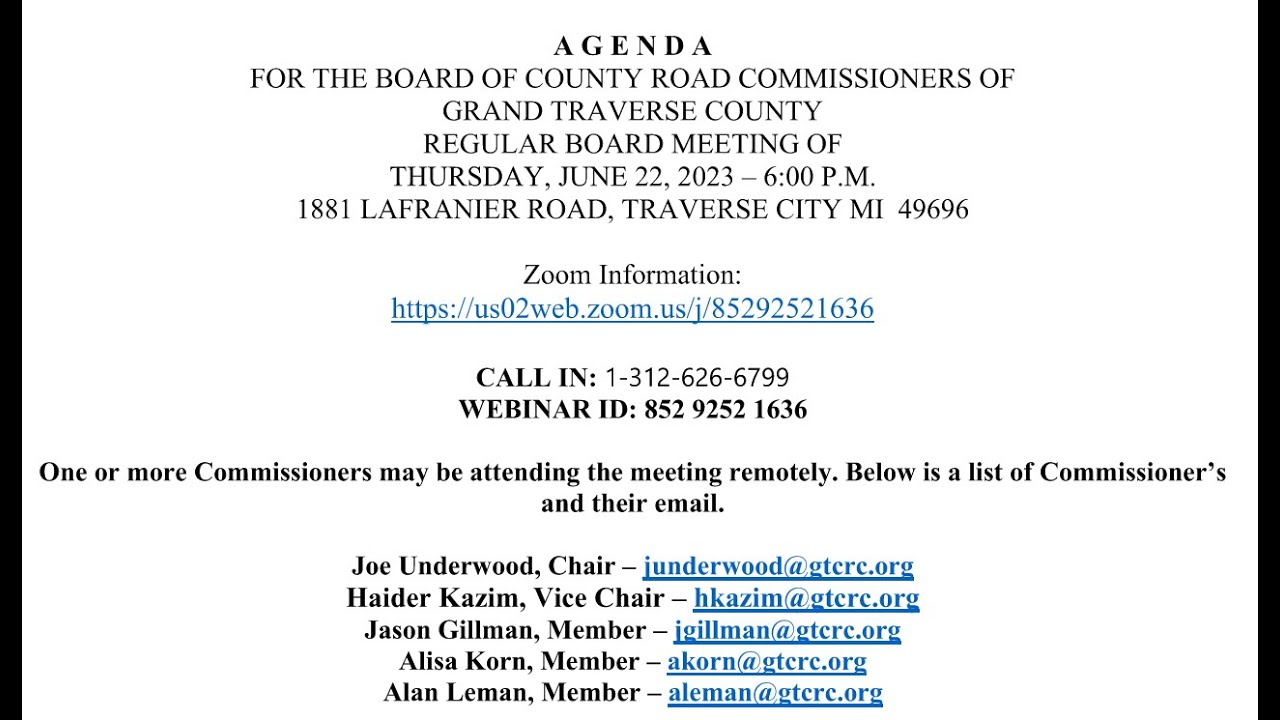 grand-traverse-county-road-commission-regular-board-meeting-june-22nd