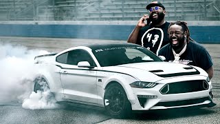 Teaching T-Pain how to do a burnout in his Ford Mustang RTR. | HertVlog #008