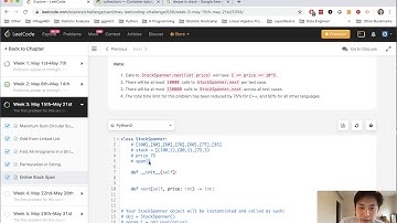 Leetcode - Online Stock Span (Python)