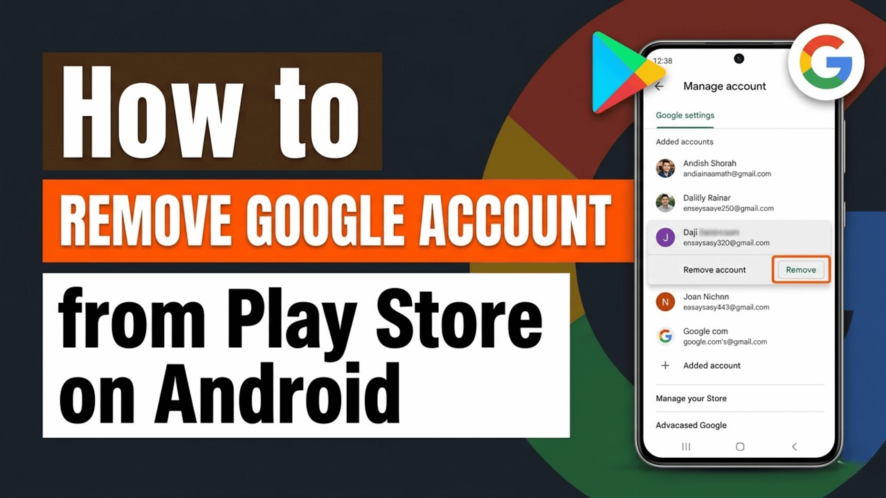 How to Remove Google Account from Play Store - YouTube