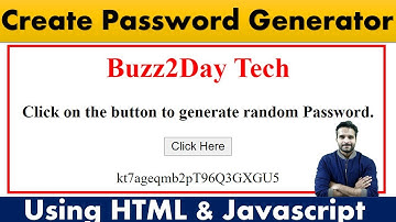 How to Create Password Generator using HTML, Javascript | in Hindi