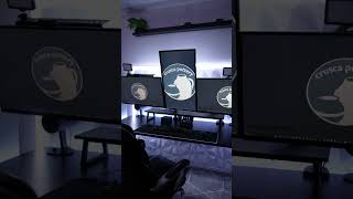Govee And Philips Hue Home Office Light Setup.