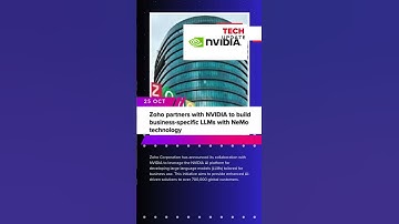 Zoho partners with NVIDIA to build business-specific LLMs with NeMo technology #zoho #nvidea #shorts