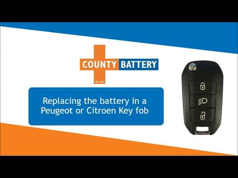 How to replace a battery in a Peugeot 208 Key fob 308 408 Citroen
