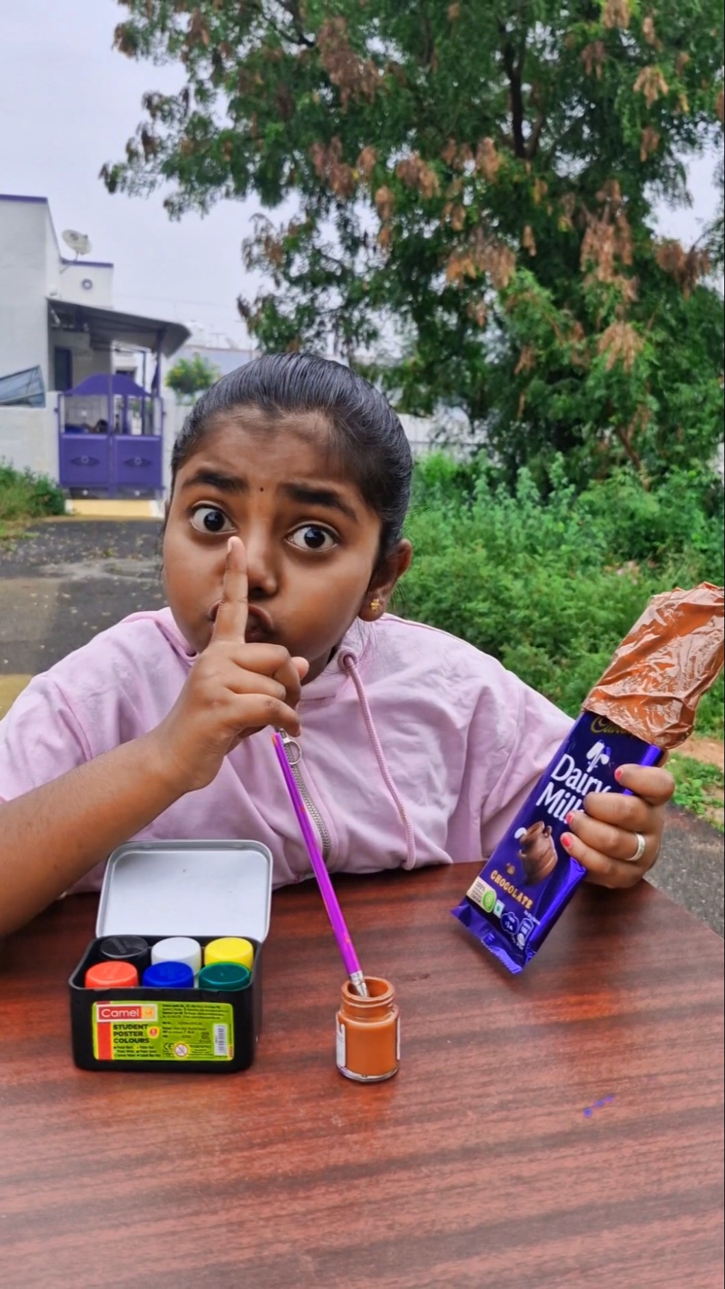Melted CHOCOLATE PRANK on my sister ??Tom\u0026Jerry ?DiyaIshwarya #shorts