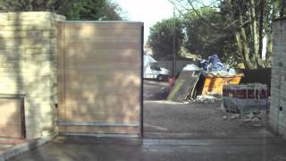 We automate our beautiful oak driveway gates so you dont have to get out of your vehicle when its cold and raining! This job was 