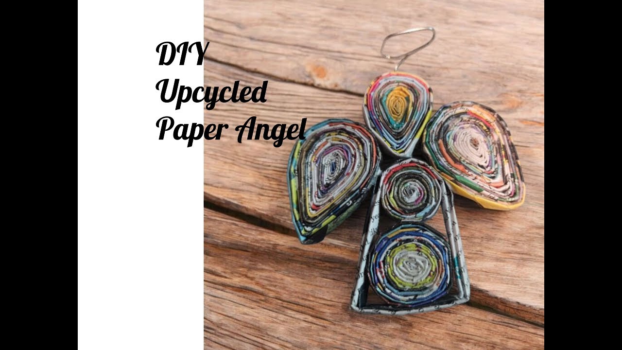 Magazine Quilled Angel, Christmas Ornament, Upcycled Craft- festive and budget friendly