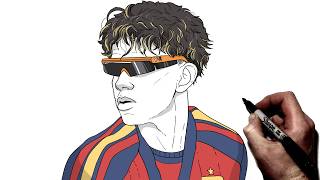 How To Draw Lamine Yamal | Step By Step | World Cup 26