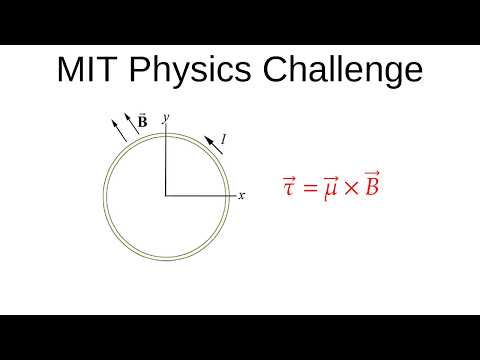 MIT Physics Problem: Torque on a Circular Loop in a Uniform Magnetic Field | Electricity & Magnetism