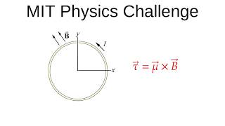 MIT Physics Problem: Torque on a Circular Loop in a Uniform Magnetic Field | Electricity & Magnetism
