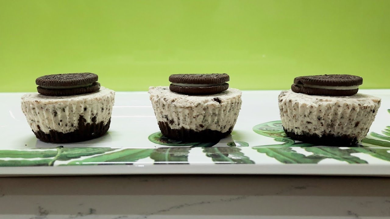 No Bake, No Egg, No Gelatin Mini Oreo Cheesecakes Jappan Kaur YouTube