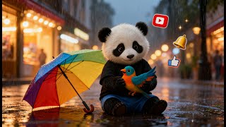 Emotional Story of a Baby Panda Saving a Bird 🌧️🐼🐦 | Animated Short
