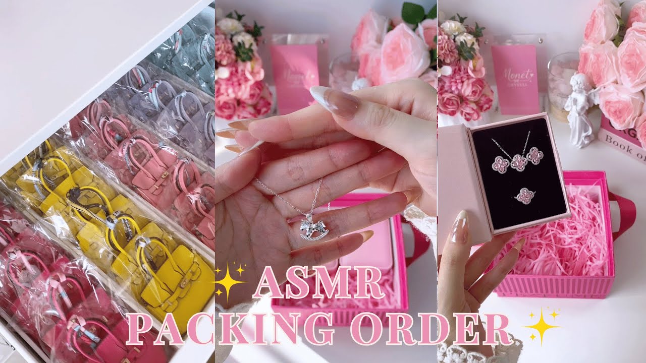 ASMR Packing Orders 🎀 Pack 3 Orders With Me | Relaxing 💕