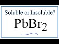 Solubility of Lead(II) Bromide