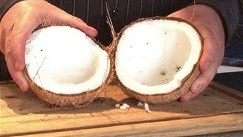 How to crack open a fresh coconut quickly and easily with tools that everybody owns.